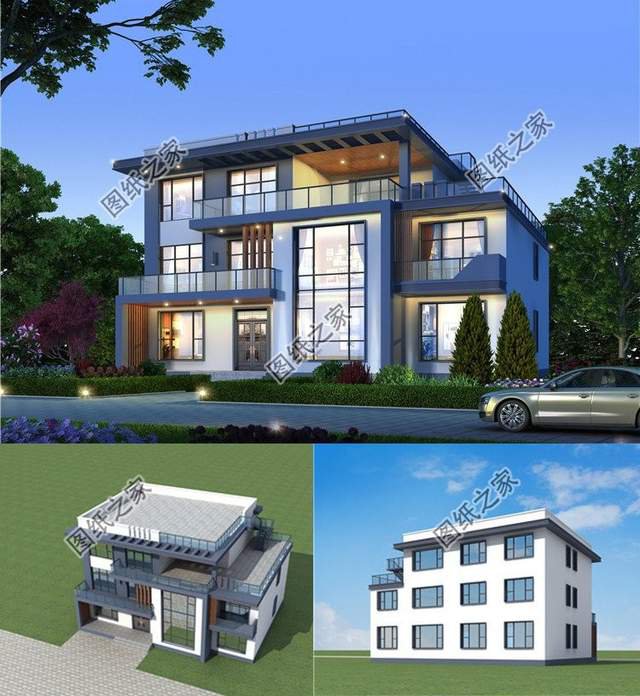 3款現(xiàn)代風(fēng)格三層自建房，造型前衛(wèi)時尚，自建房永遠的神