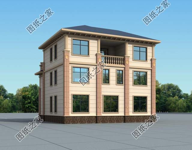 歐式三層別墅，超大的落地窗，這是鄉(xiāng)村別墅應(yīng)該有的樣子