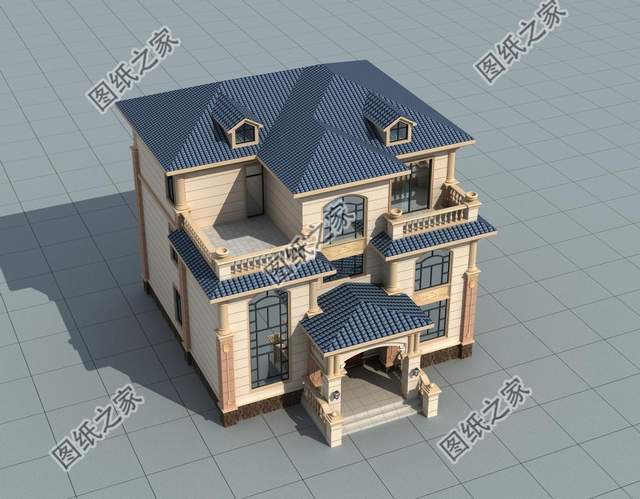 歐式三層別墅，超大的落地窗，這是鄉(xiāng)村別墅應(yīng)該有的樣子