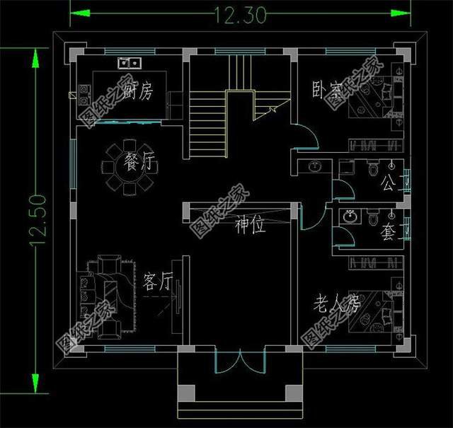 三層新中式別墅，氣勢(shì)平靜恢弘，深受有文化品位的家庭喜愛(ài)
