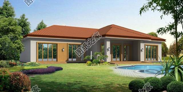 一層美式別墅，簡(jiǎn)約輕快，自然舒適，盡展小鄉(xiāng)村質(zhì)樸無(wú)華的味兒