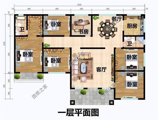 一層美式別墅，簡(jiǎn)約輕快，自然舒適，盡展小鄉(xiāng)村質(zhì)樸無(wú)華的味兒