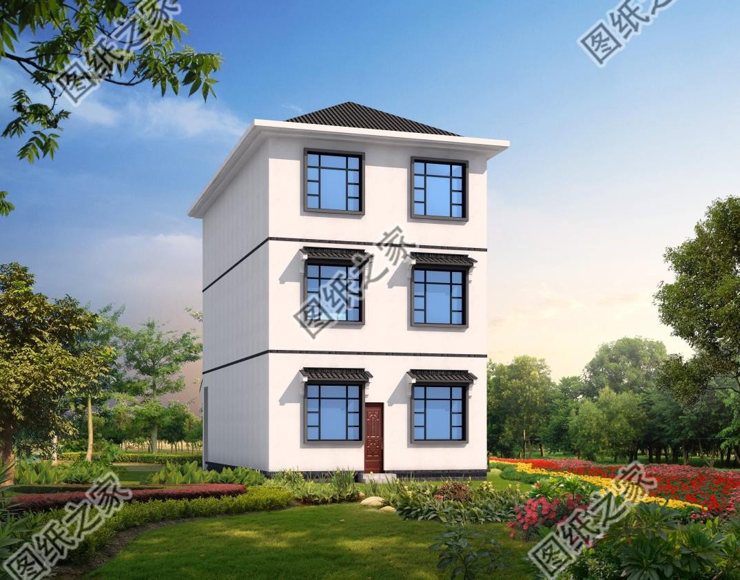 農(nóng)村三層別墅設(shè)計圖，大而不空，厚而不重，絕對是村里的閃光點