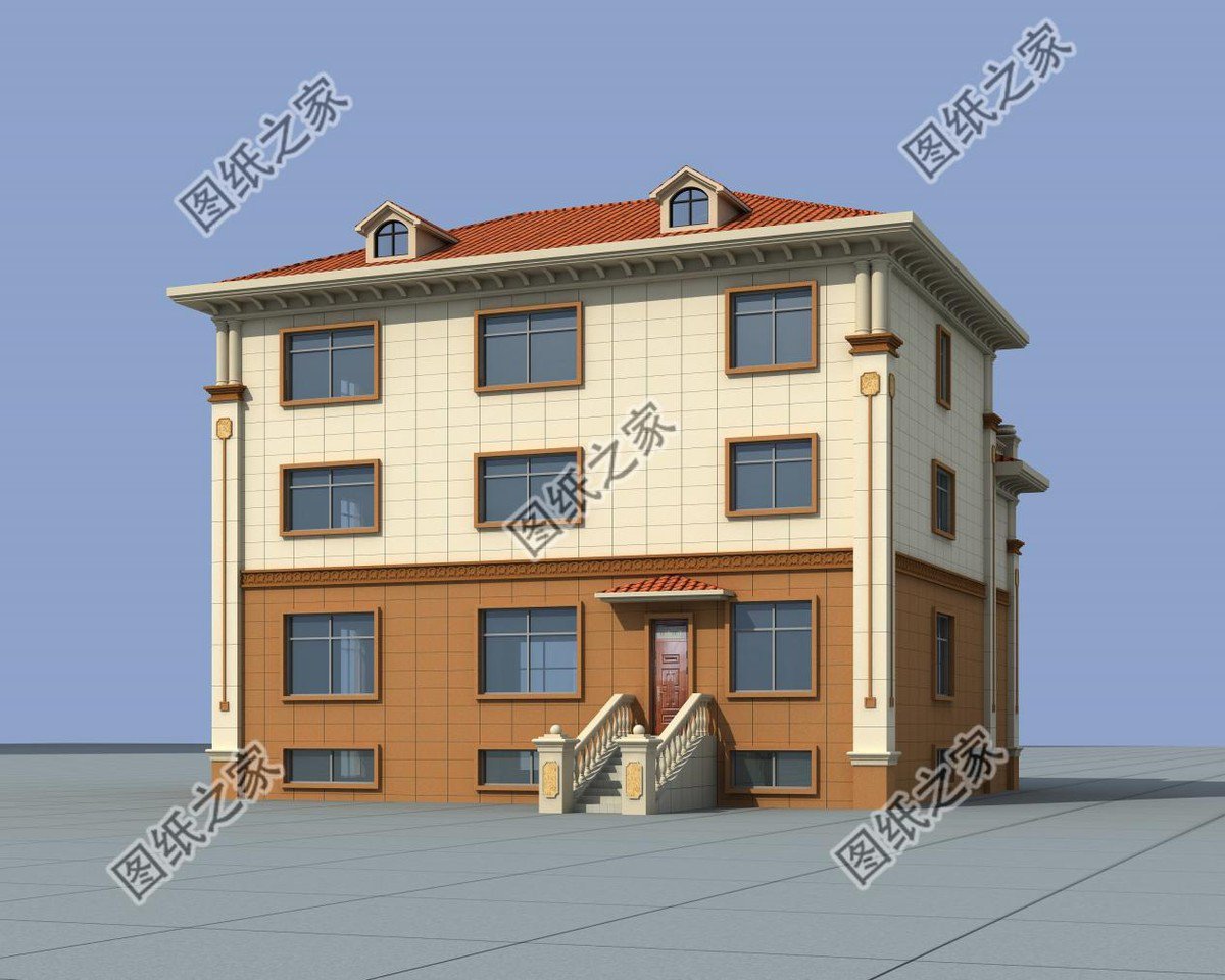 帶堂屋的歐式三層別墅，中西結(jié)合的產(chǎn)物，深受老百姓的喜愛