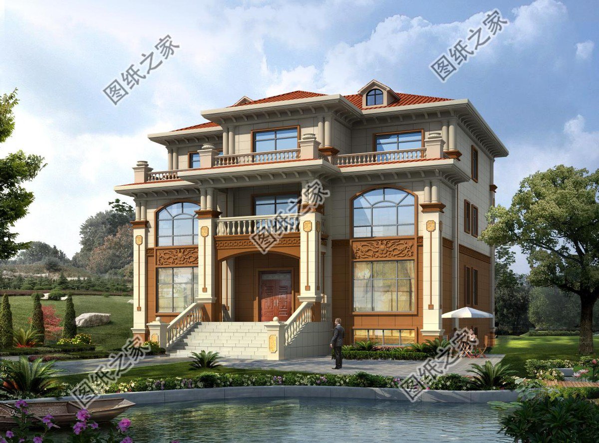 帶堂屋的歐式三層別墅，中西結(jié)合的產(chǎn)物，深受老百姓的喜愛