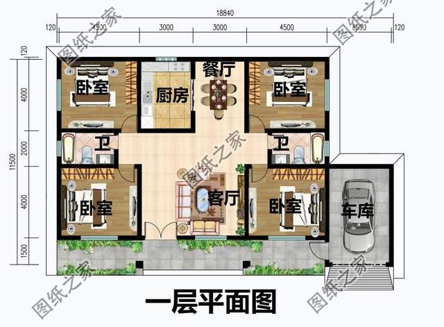 200平左右鄉(xiāng)村一層別墅，方正整潔，落落大房