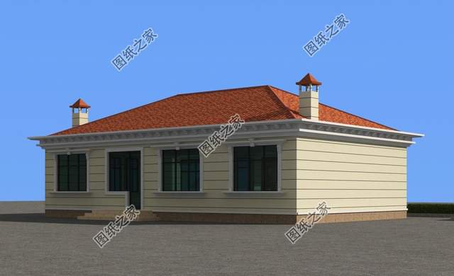 鄉(xiāng)村一層大平層，對稱設(shè)計，外觀充滿古典美怡然自得