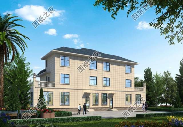 兄弟三層雙拼別墅，快叫上自家兄弟一起蓋別墅吧