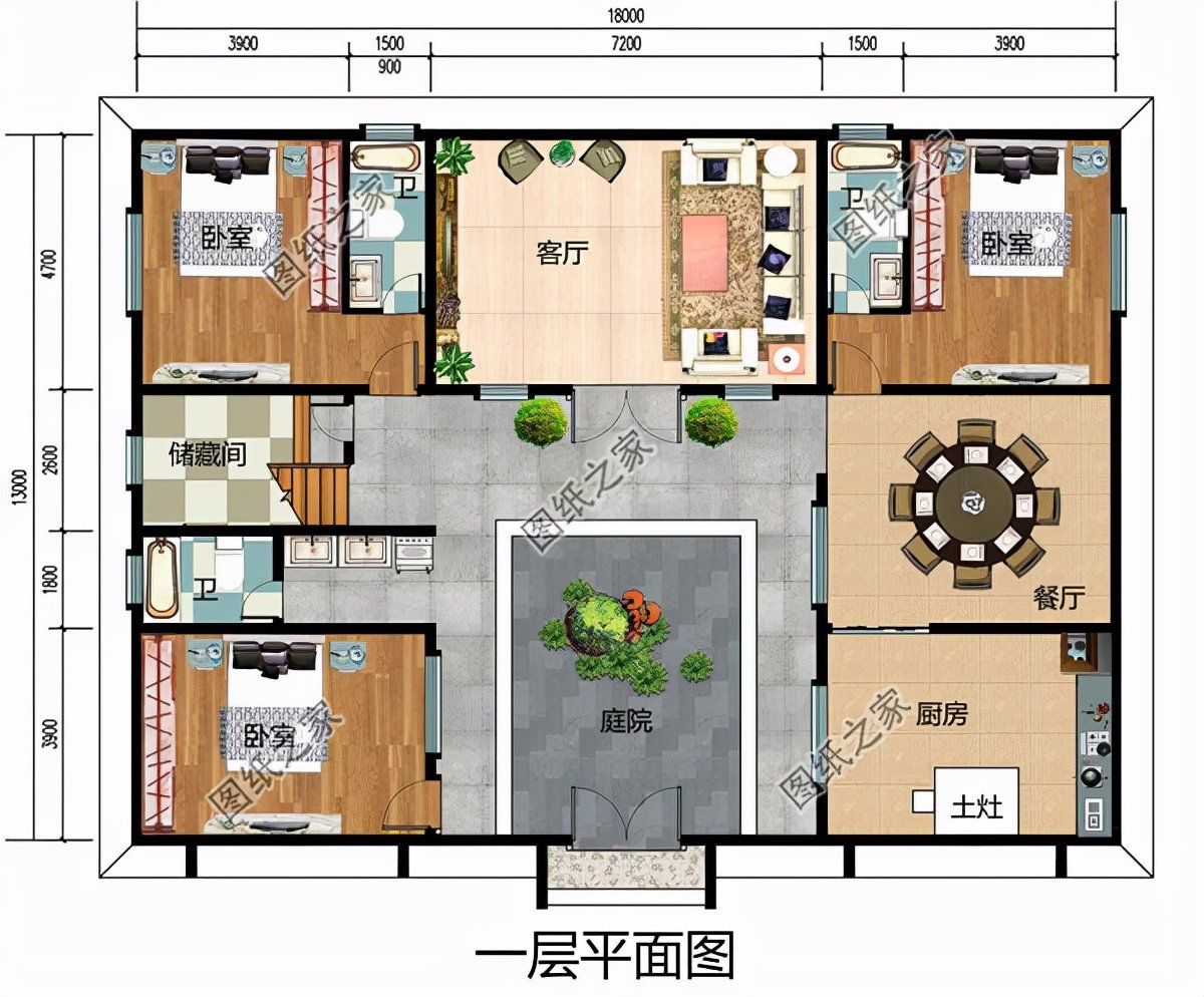 農村二層帶院子設計圖，這才是鄉(xiāng)村別墅正確的打開方式