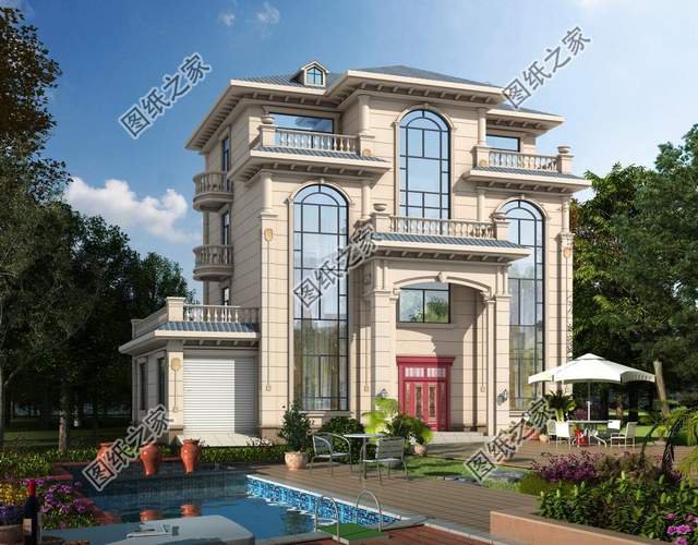 四層別墅設(shè)計(jì)圖，50萬之內(nèi)，將農(nóng)村的家鄉(xiāng)蓋成歐式古典“城堡”