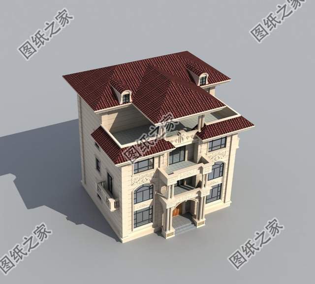 四層別墅設(shè)計(jì)圖，50萬之內(nèi)，將農(nóng)村的家鄉(xiāng)蓋成歐式古典“城堡”