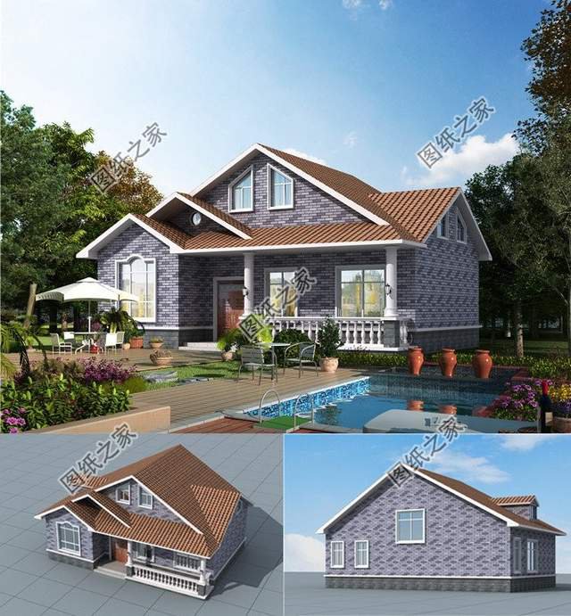 鄉(xiāng)村大平層自建房設(shè)計(jì)圖，家人閑坐，燈火可親