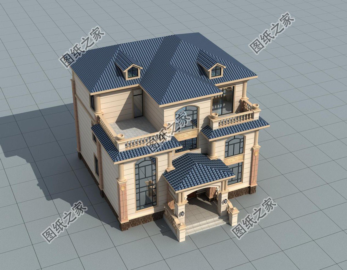 三層歐式別墅，富麗堂皇，建于鄉(xiāng)村，絕對是最吸引人眼球的一座