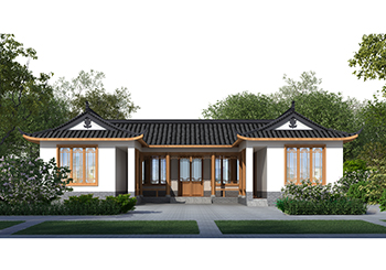 一層農(nóng)村三合院別墅設(shè)計(jì)方案圖，秀氣優(yōu)美，大氣又實(shí)用