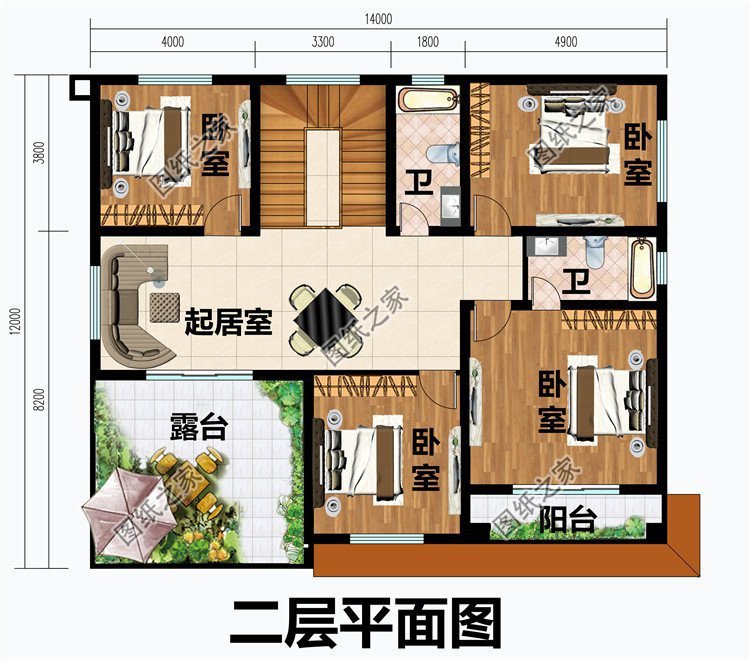 二層自建房，帶堂屋設(shè)計(jì)圖紙，隨意布置布局，體驗(yàn)舒適生活