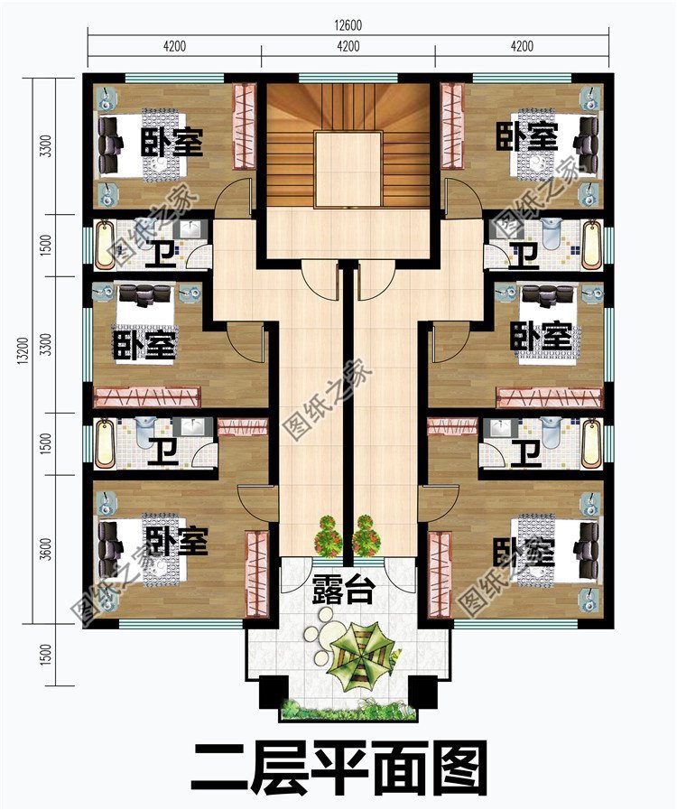 二層自建房，帶堂屋設(shè)計(jì)圖紙，隨意布置布局，體驗(yàn)舒適生活
