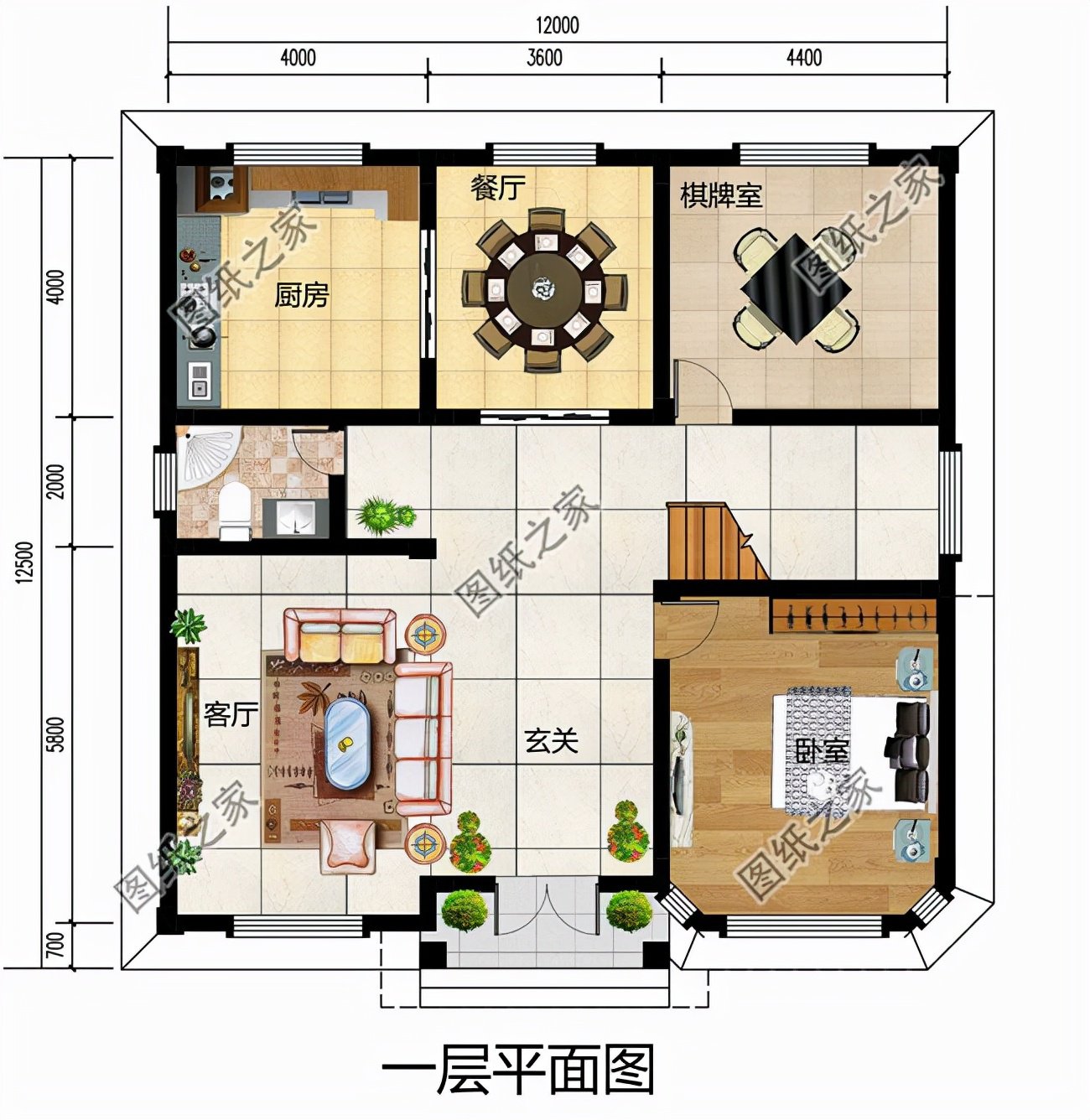 二層別墅設(shè)計圖，文化磚與真石漆巧妙碰撞，飽受好評