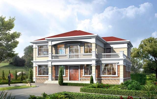 田園二層別墅設(shè)計(jì)圖，簡單的設(shè)計(jì)，回歸田園的懷抱