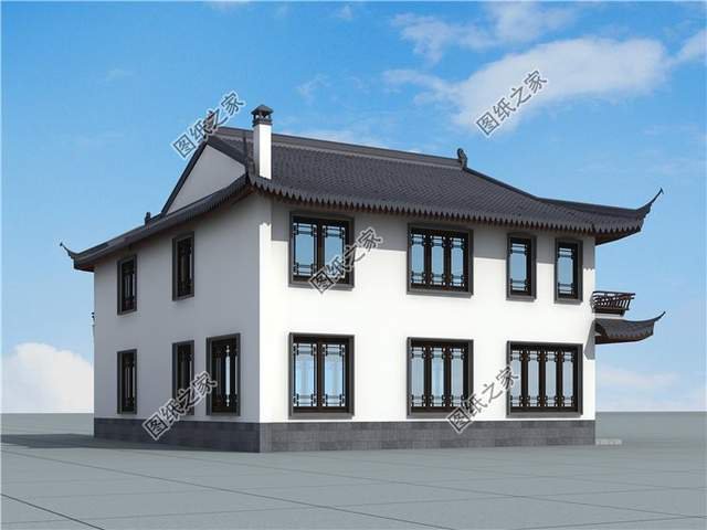 新農(nóng)村二層別墅設(shè)計圖，平實而精致，顯得自然