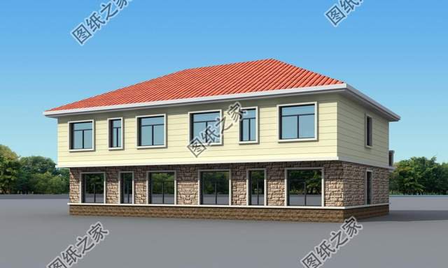 二層雙拼自建房設(shè)計(jì)圖紙，溫馨家園，靜謐舒適