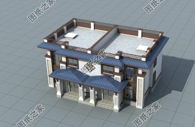 二層雙拼自建房設(shè)計(jì)圖紙，溫馨家園，靜謐舒適