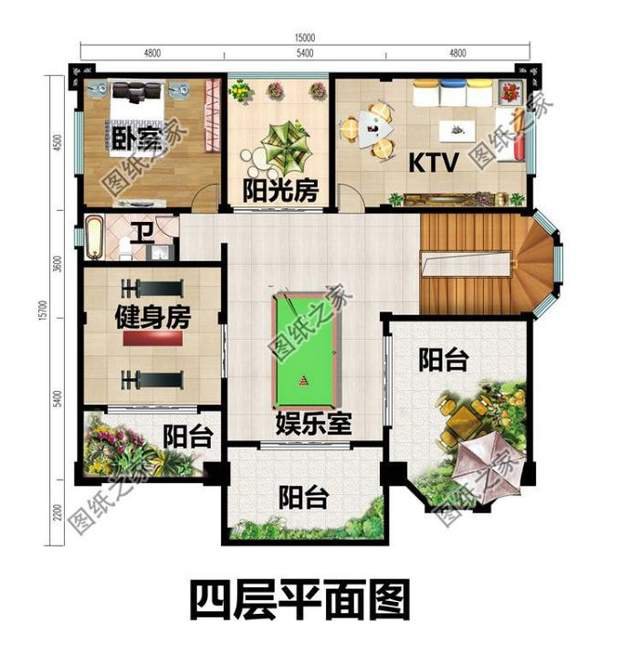 四層獨(dú)棟別墅設(shè)計(jì)圖紙，舒適與奢華，余生都讓他人羨慕吧