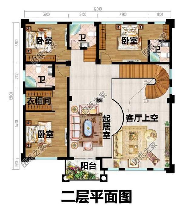 四層獨(dú)棟別墅設(shè)計(jì)圖紙，舒適與奢華，余生都讓他人羨慕吧