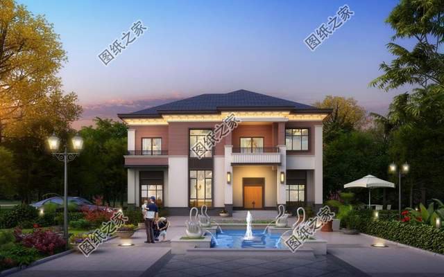 新中式二層自建房設(shè)計(jì)圖，尋一處佳園，過(guò)上全村人都羨慕的生活