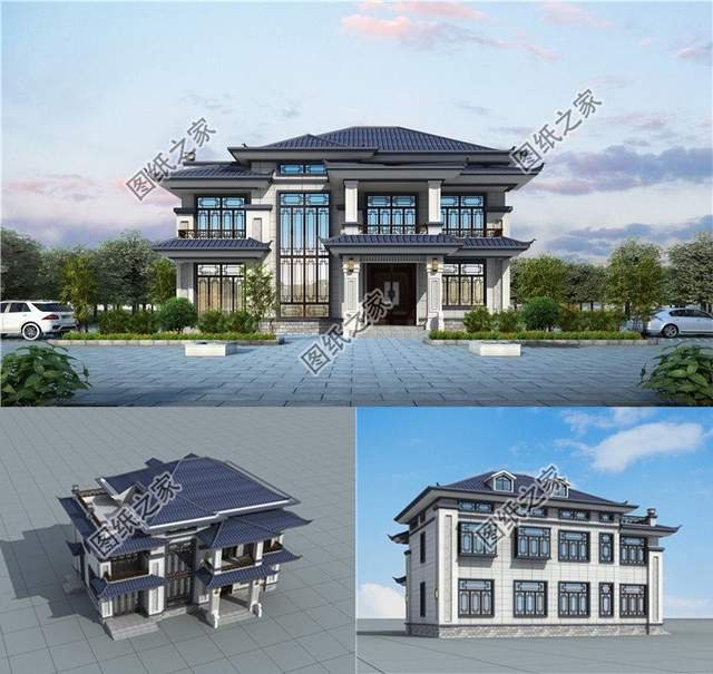 新中式二層自建房設(shè)計(jì)圖，尋一處佳園，過(guò)上全村人都羨慕的生活