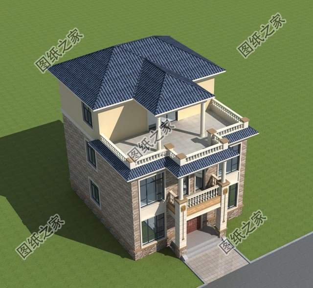 三層歐式別墅設(shè)計(jì)圖，經(jīng)典中帶著創(chuàng)新，暖色調(diào)整體給人親切感