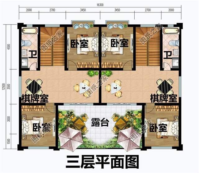 雙拼兄弟別墅設計圖，家里兩兄弟感情好，蓋雙拼最合適