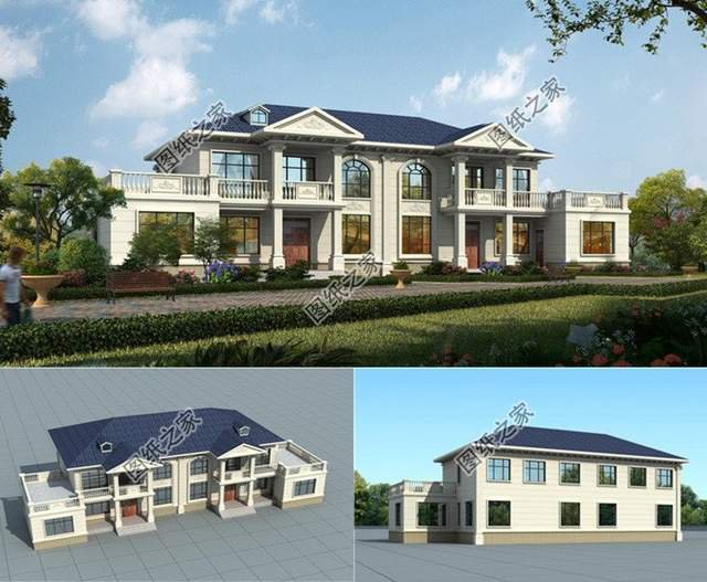 雙拼兄弟別墅設計圖，家里兩兄弟感情好，蓋雙拼最合適