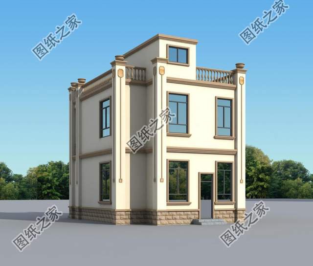 小戶型別墅設(shè)計圖，兩間房型功能齊全，非常實用