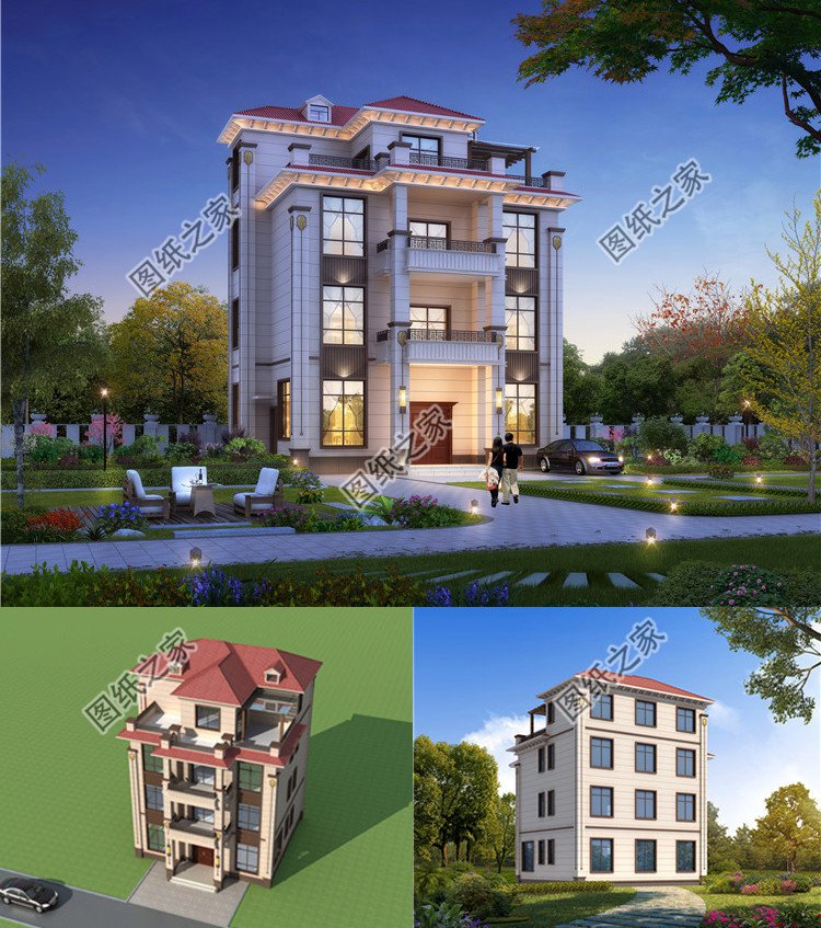 四層農(nóng)村別墅設計圖效果圖