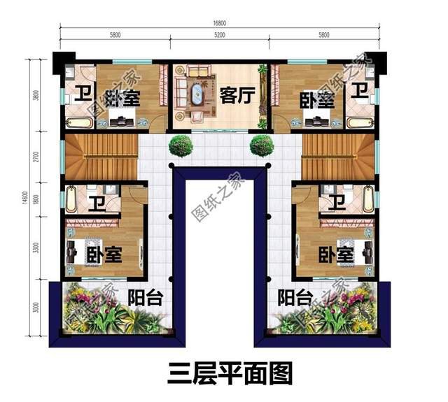 中式合院設(shè)計，高低有序，層次分明享受鄉(xiāng)村純樸生活