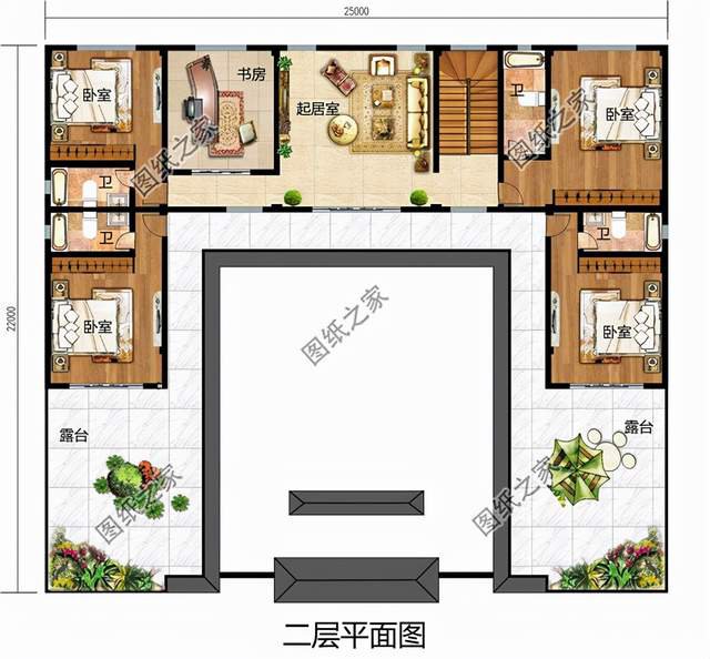 中式合院設(shè)計，高低有序，層次分明享受鄉(xiāng)村純樸生活