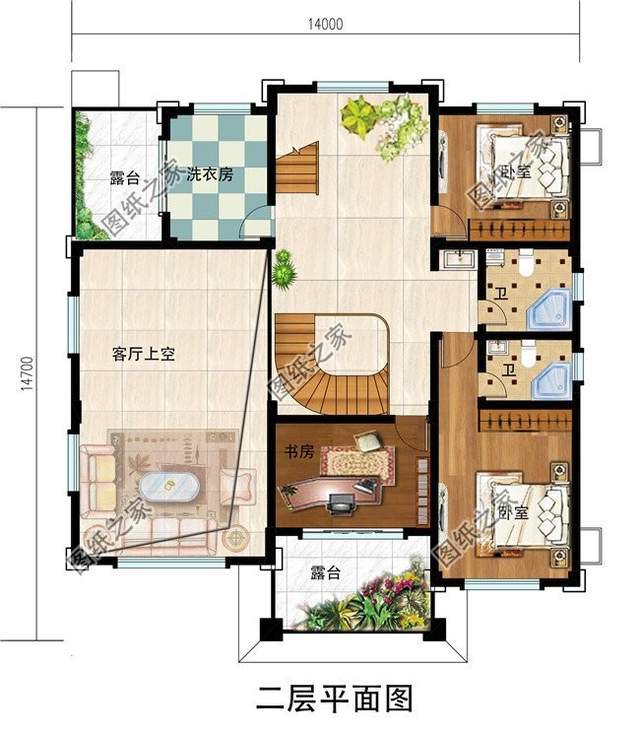 新中式三層自建房圖紙，不過時的設計，在老家建一棟揚名百年