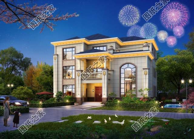 歐式豪華別墅設(shè)計圖，尊貴典雅，無限享受