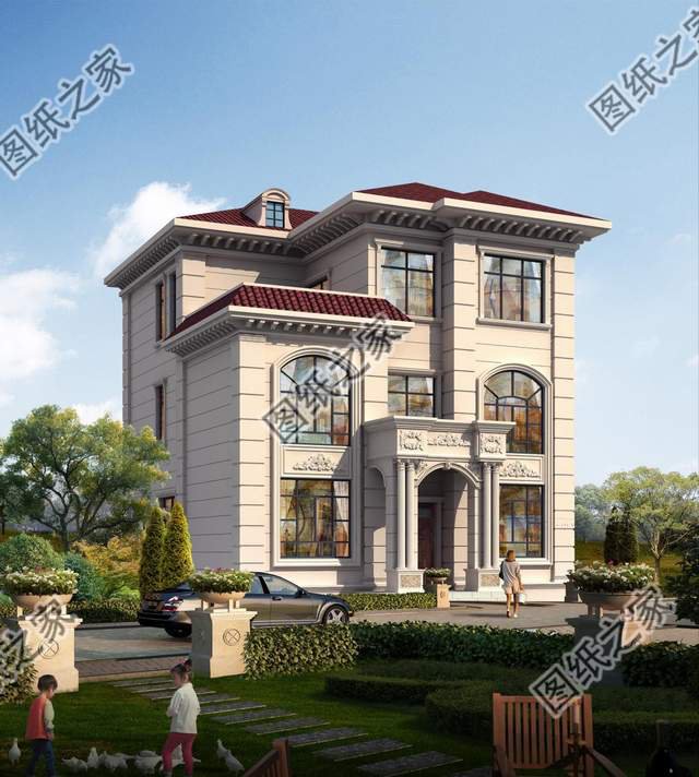 歐式豪華別墅設(shè)計圖，尊貴典雅，無限享受