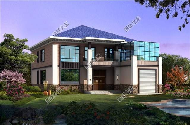 鄉(xiāng)村自建房車庫設(shè)計(jì)，簡潔美觀，給人以親切感