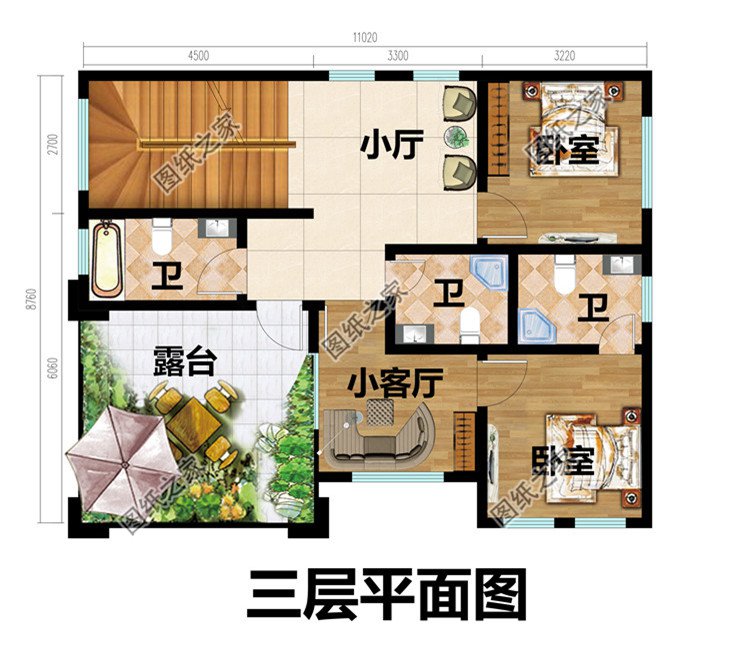 11X8.7米三層洋樓