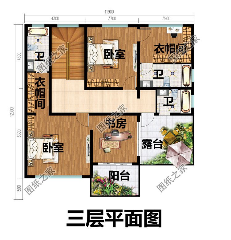 簡(jiǎn)潔精致的三層別墅設(shè)計(jì)圖