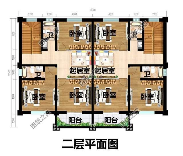 兄弟三層雙拼房設(shè)計(jì)圖，鄉(xiāng)村別墅還可以這建看到效果圖就愛了