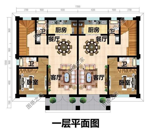 兄弟三層雙拼房設(shè)計(jì)圖，鄉(xiāng)村別墅還可以這建看到效果圖就愛了