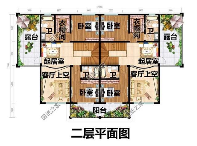 兄弟三層雙拼房設(shè)計(jì)圖，鄉(xiāng)村別墅還可以這建看到效果圖就愛了