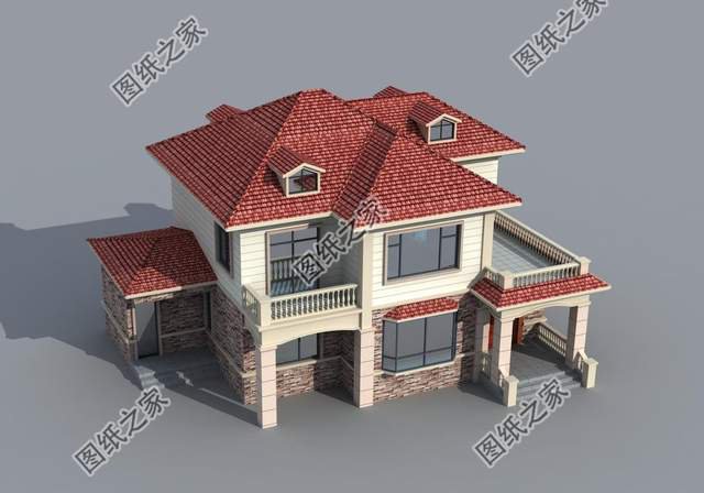 莊園別墅設(shè)計圖，超高顏值，極佳享受，農(nóng)村建房的首選戶型