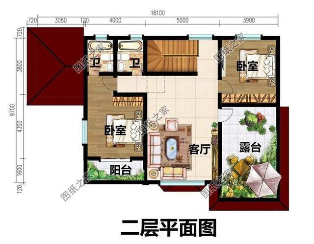 莊園別墅設(shè)計圖，超高顏值，極佳享受，農(nóng)村建房的首選戶型