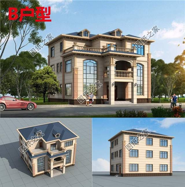 鄉(xiāng)村別墅設計圖，超豪華的三層別墅，讓家人的生活越來越舒適