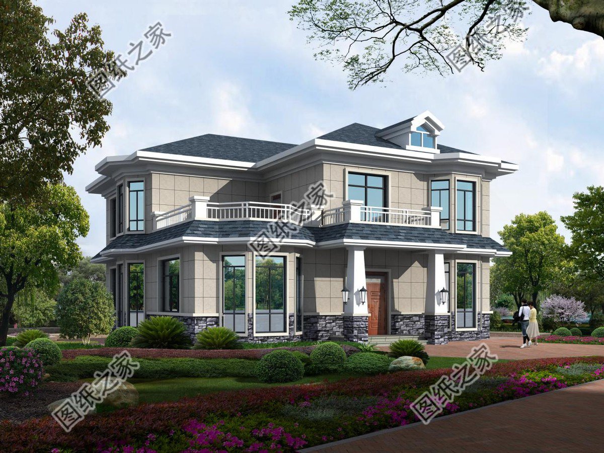 占地150二層別墅設(shè)計，夢想鄉(xiāng)村生活的標(biāo)配，父母親和小孩都愛