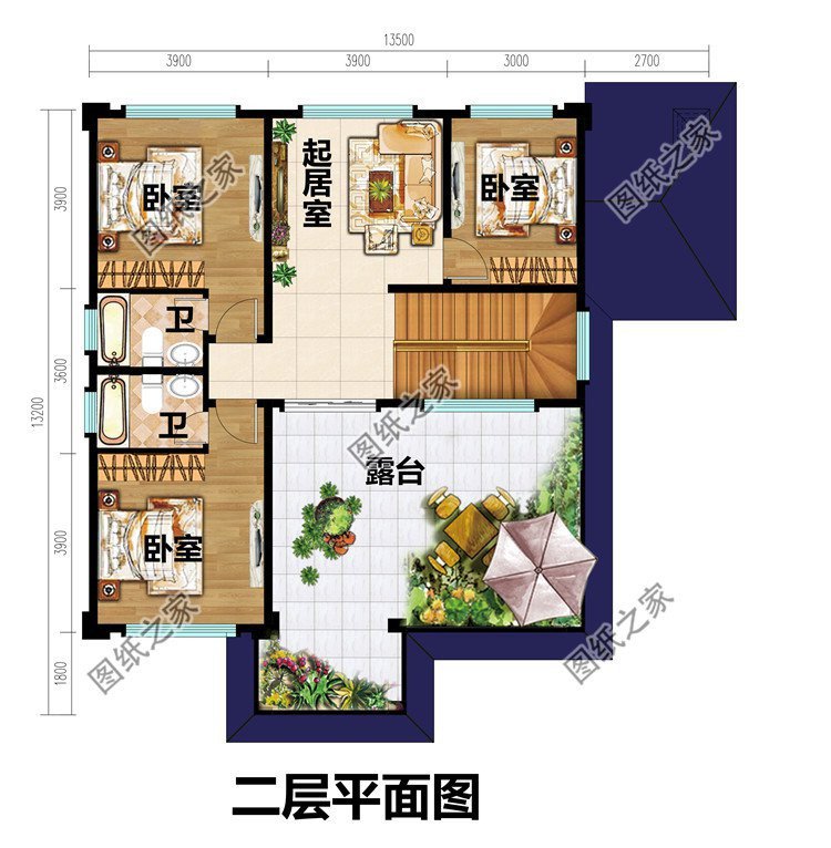 農(nóng)村二層帶配套房設(shè)計(jì)，不僅外觀造型精美大氣，布局也實(shí)用